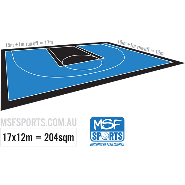 MSF Portable 3×3 Basketball Court 204sqm
