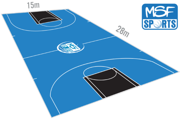 MSF-Sports-blue-court-15x28m-420sqm MSF Sports Basketball Full Court