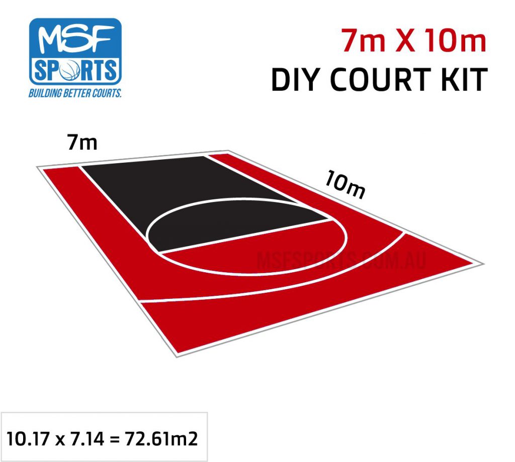 7x10 DIY HOME BASKETBALL COURT KIT